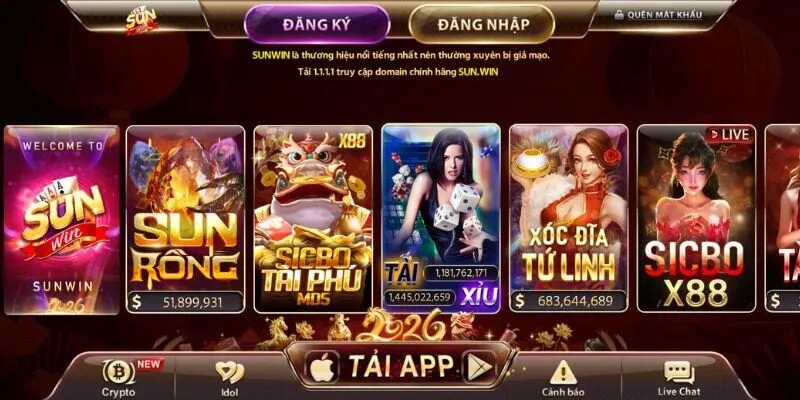 Thông tin giấy phép hoạt động của cổng game Sunwin