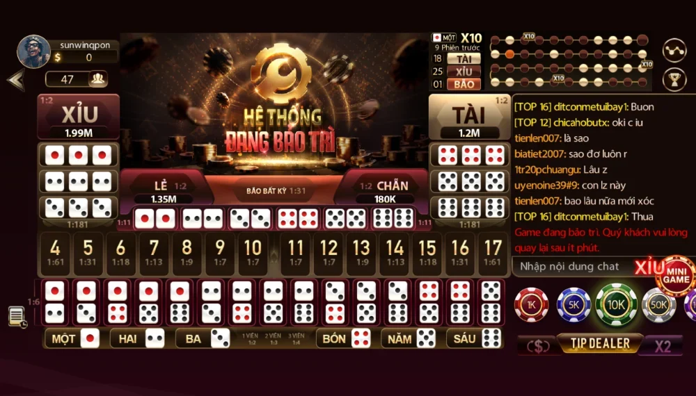 Tài xỉu - sicbo Sunwin hấp dẫn bậc nhất